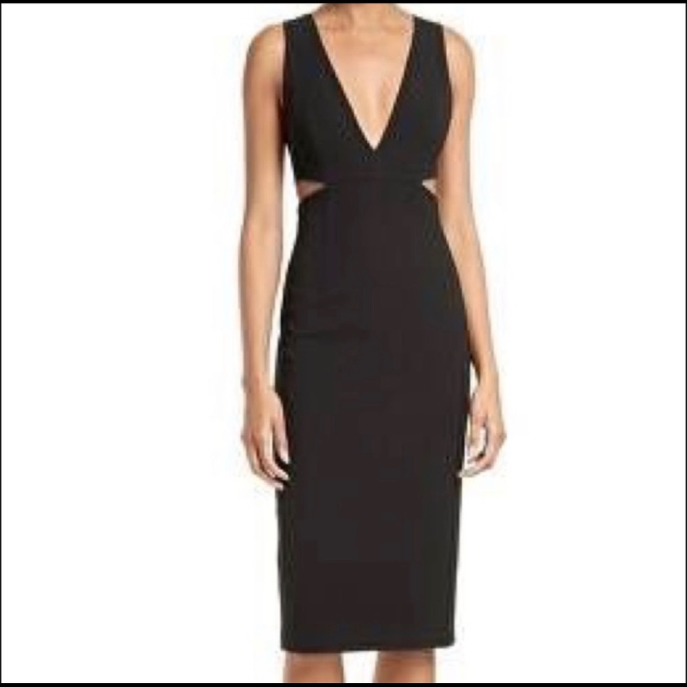 Alice + Olivia RIKKI fitted cut out cocktail dress